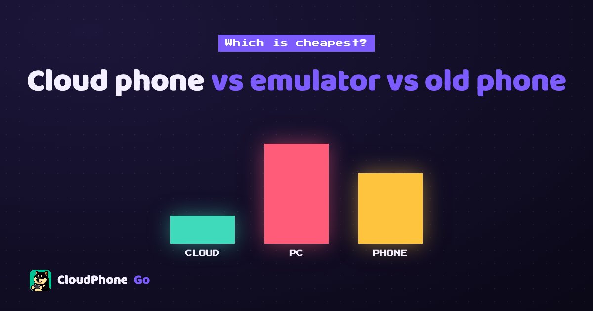 Cloud phone vs emulator vs spare phone: which is cheapest?