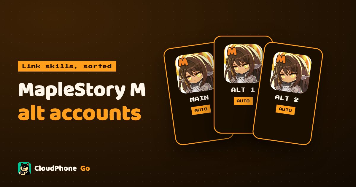 MapleStory M alts and link skills