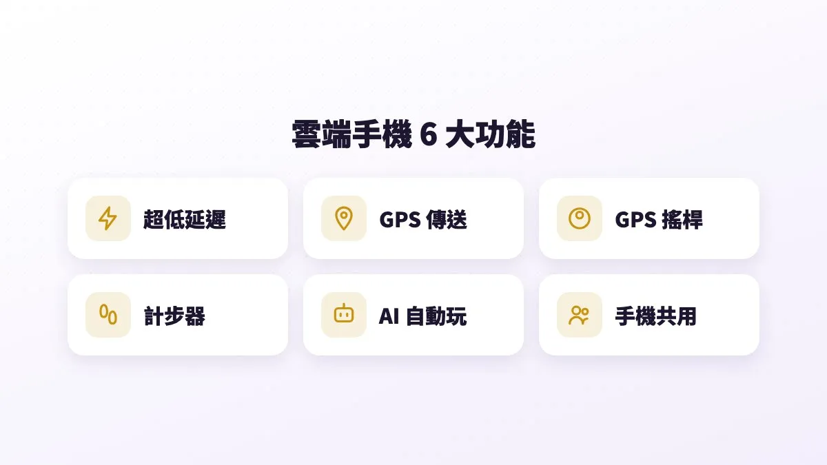 多台雲端手機同時在線，一個帳號一台，互不干擾